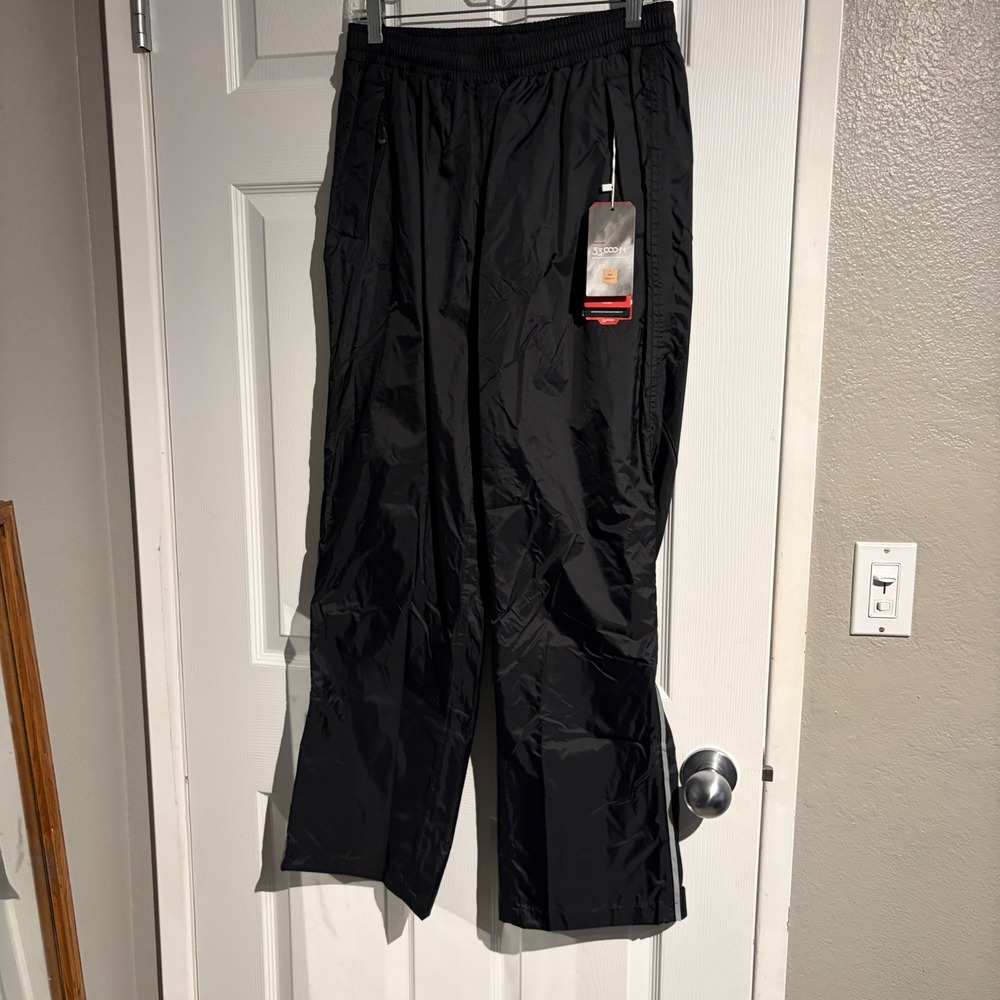 33,000ft Mens Waterproof Rain Pants Black Small S 31 Inseam Hiking Golf New